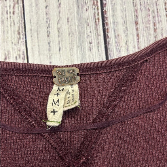 We The Free Long Sleeve Top with Patterned Cuffs - Picture 3 of 4